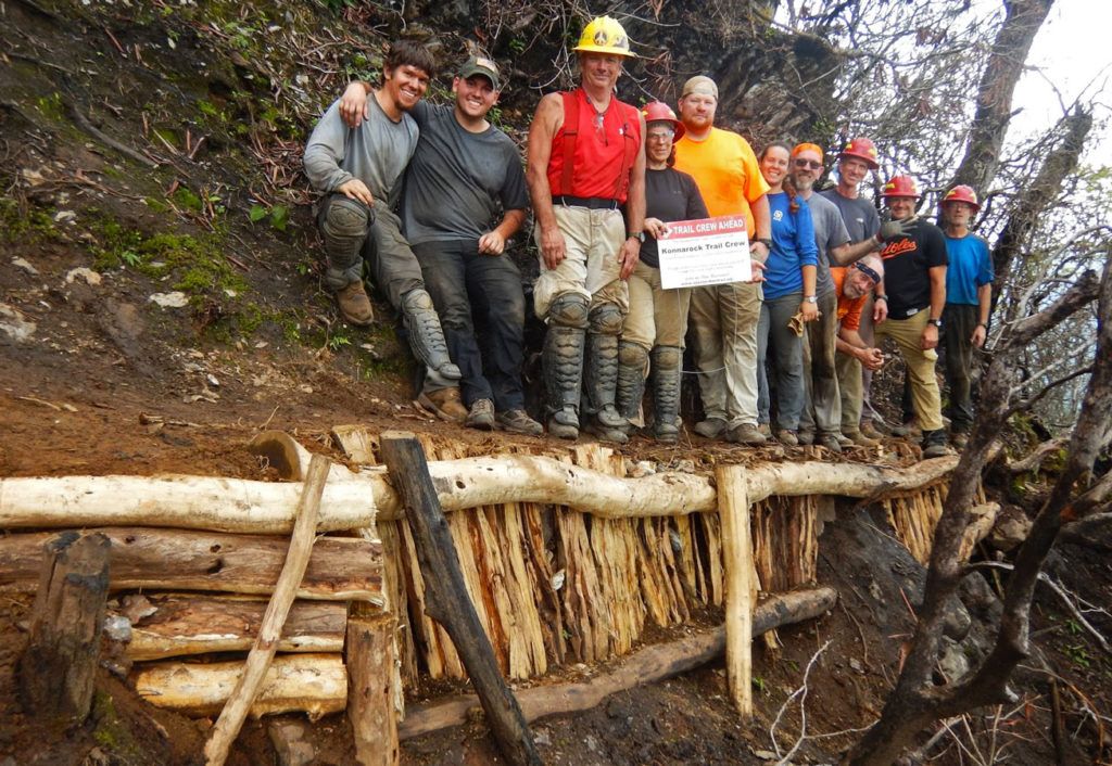 North Carolina wildfire damage repaired by the Konnarock Volunteer Trail Crew.